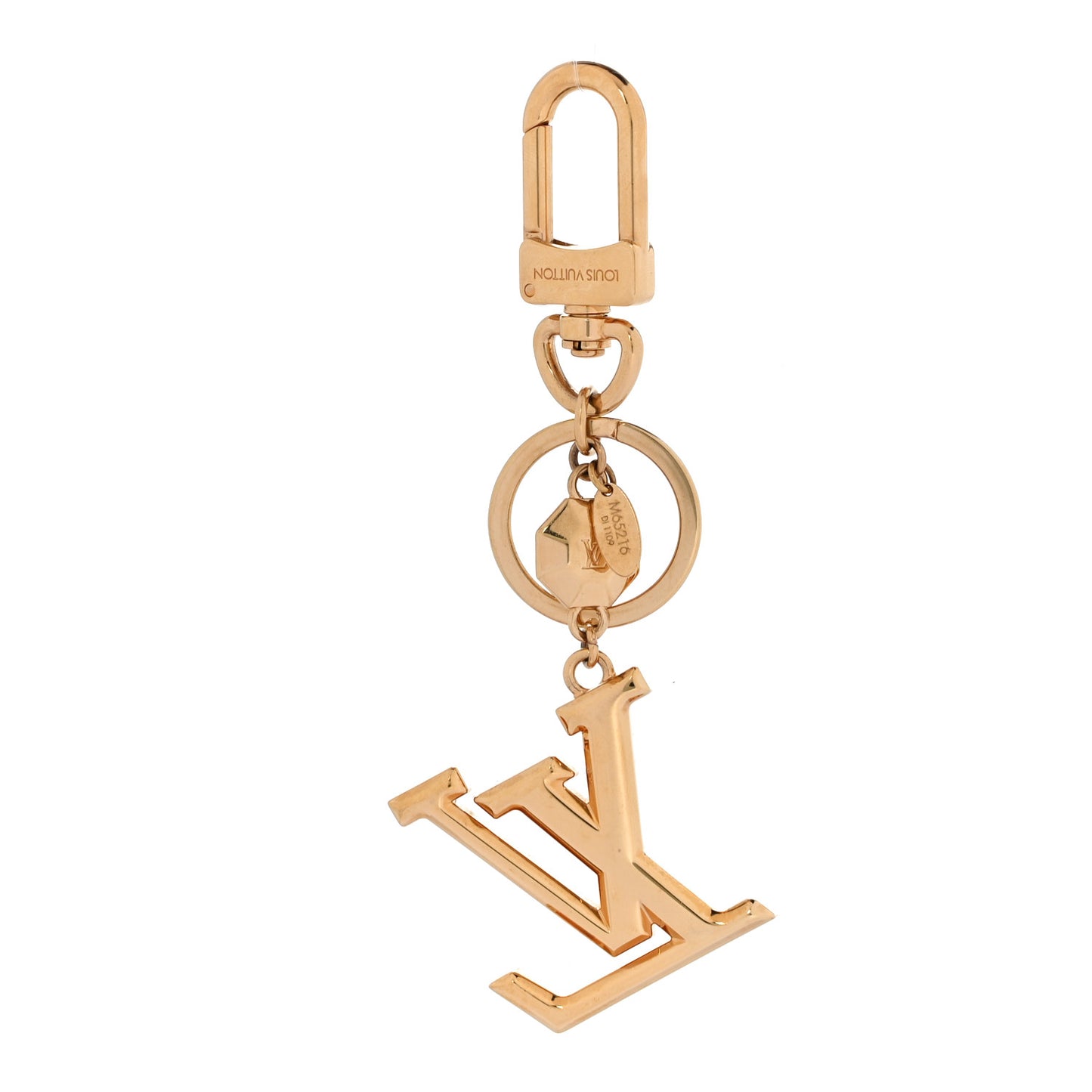 Initials LV Key Holder Gold