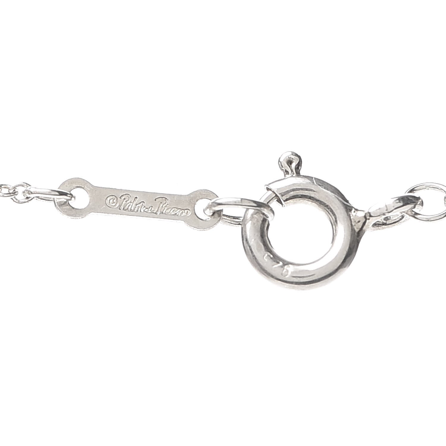 Tiffany Sterling Silver Diamond Paloma Picasso Loving Heart Necklace 4 of 5