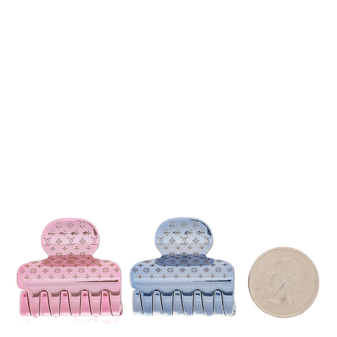 Monogram Hair Accessories Blue Pink