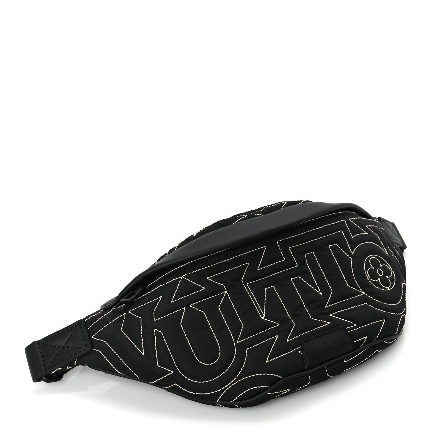 Louis Vuitton Nylon Snow Capsule Embroidered Monogram Bumbag  Black 3 of 8