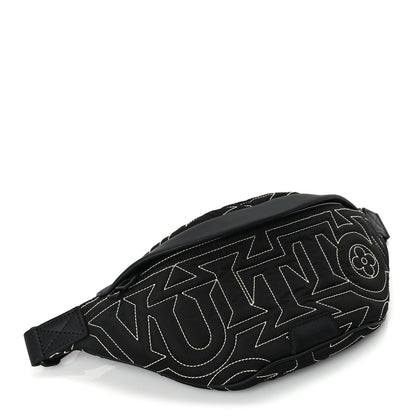 Louis Vuitton Nylon Snow Capsule Embroidered Monogram Bumbag  Black 3 of 8