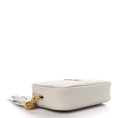 Saint Laurent Grain De Poudre Matelasse Monogram Mini Lou Camera Bag Granite 4 of 9