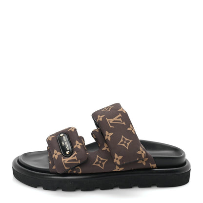 Louis Vuitton Nylon LV Pool Pillow Flat Comfort Mules 40  Cacao Brown 1 of 8