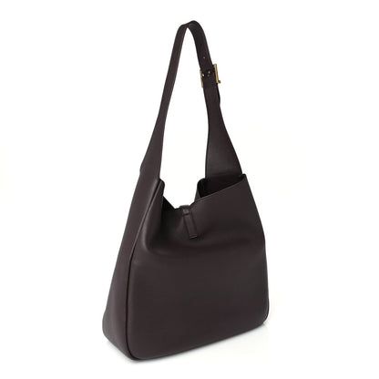 Saint Laurent Supple Calfskin Large Le 5 A 7 Soft Hobo  Raisin 2 of 8
