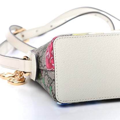 Gucci GG Supreme Monogram Flora Web GG Small Ophidia Dome Shoulder Bag White 8 of 9