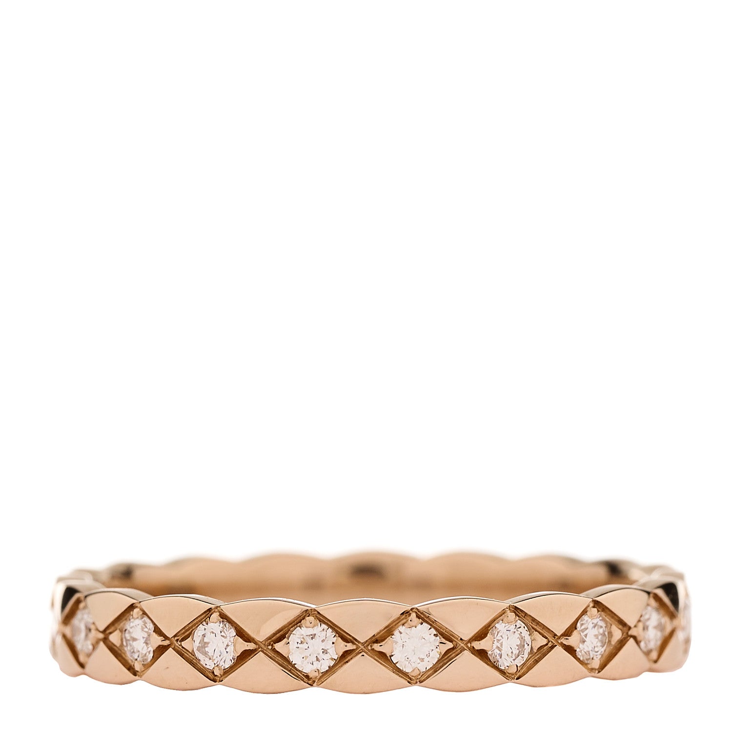 Chanel 18K Beige Gold Diamond Mini Coco Crush Ring 60 9 3 of 5