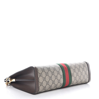 Gucci GG Supreme Monogram Web Medium Ophidia Chain Shoulder Bag Brown 4 of 10