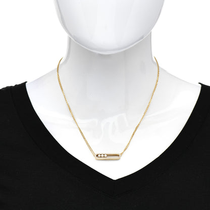 Messika 18K Yellow Gold Diamond Move Double Chain Pave Necklace 2 of 4