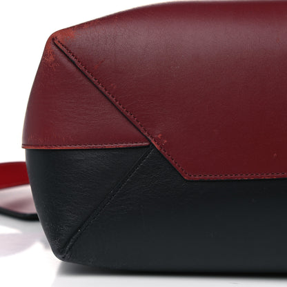 Celine Shiny Smooth Calfskin Small Twisted Cabas Dark Ruby Navy 22 of 23