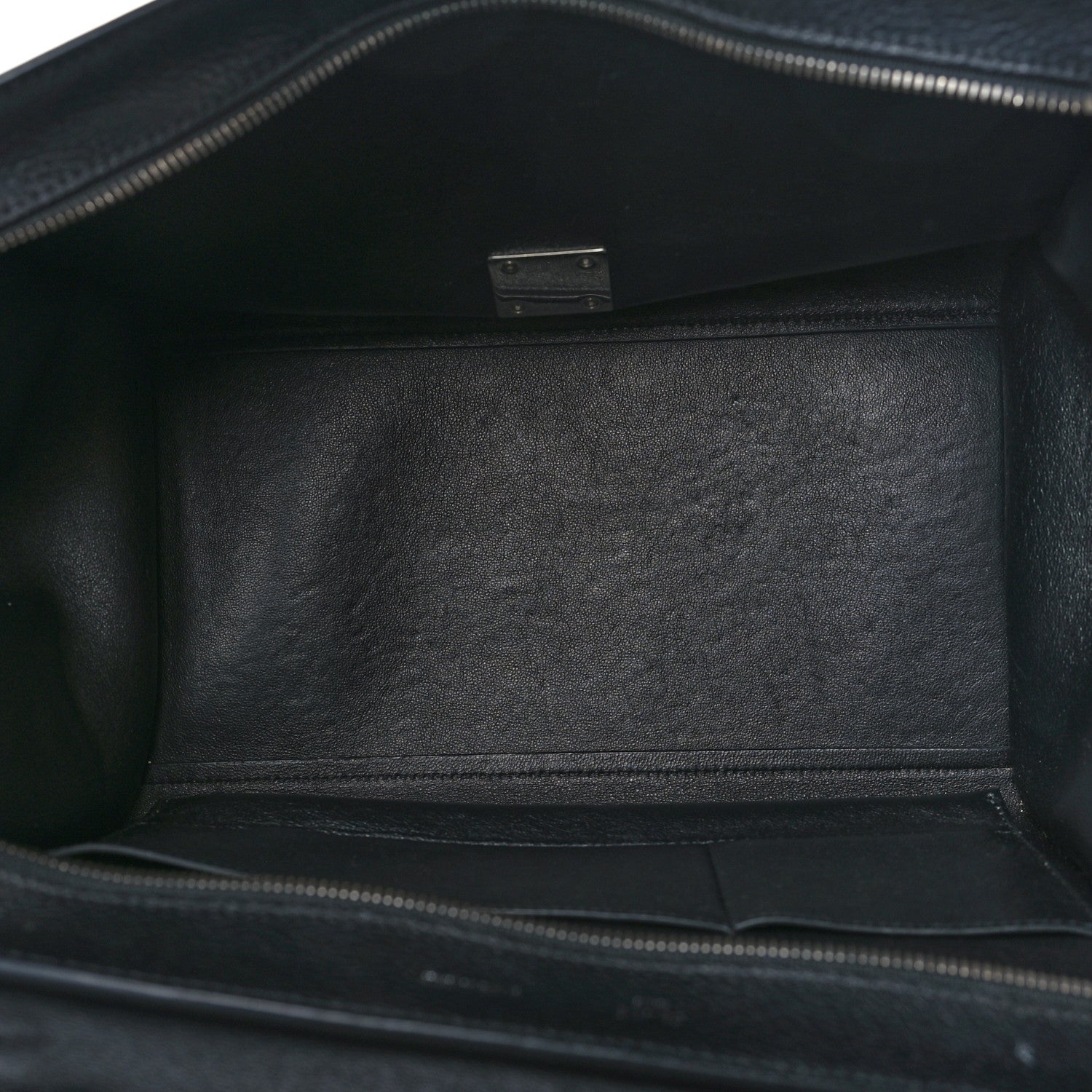 Celine Drummed Calfskin Suede Small Trapeze Black 4 of 8