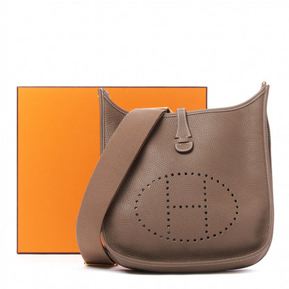 Hermes Taurillon Clemence Evelyne III PM Etoupe 8 of 8