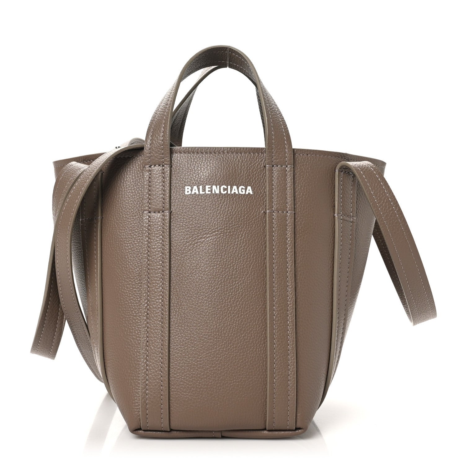 Balenciaga Grained Calfskin XS Everyday North South Shoulder Tote Bag Brown 1 of 7