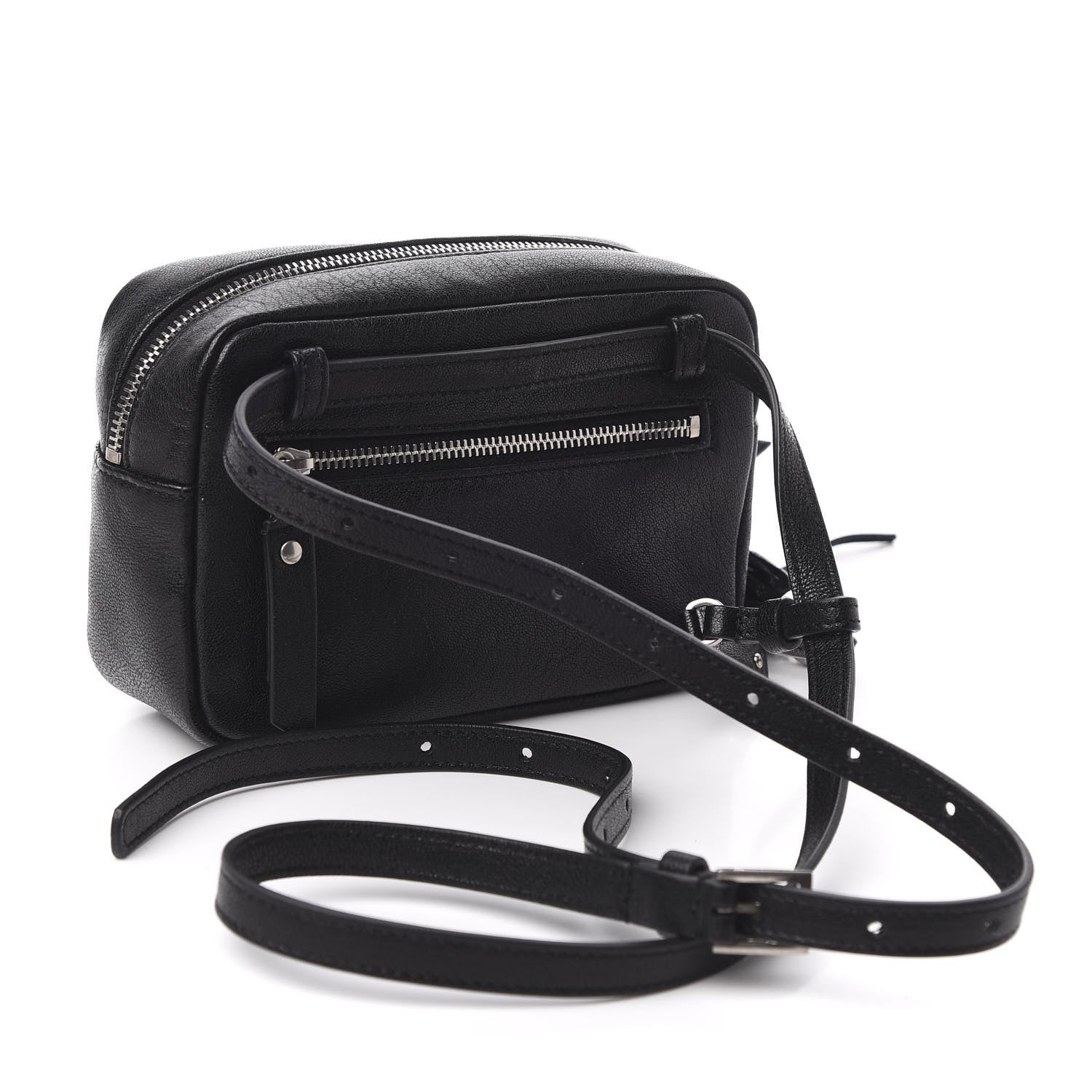 Saint Laurent Lambskin Monogram Lou Belt Bag Black 3 of 9
