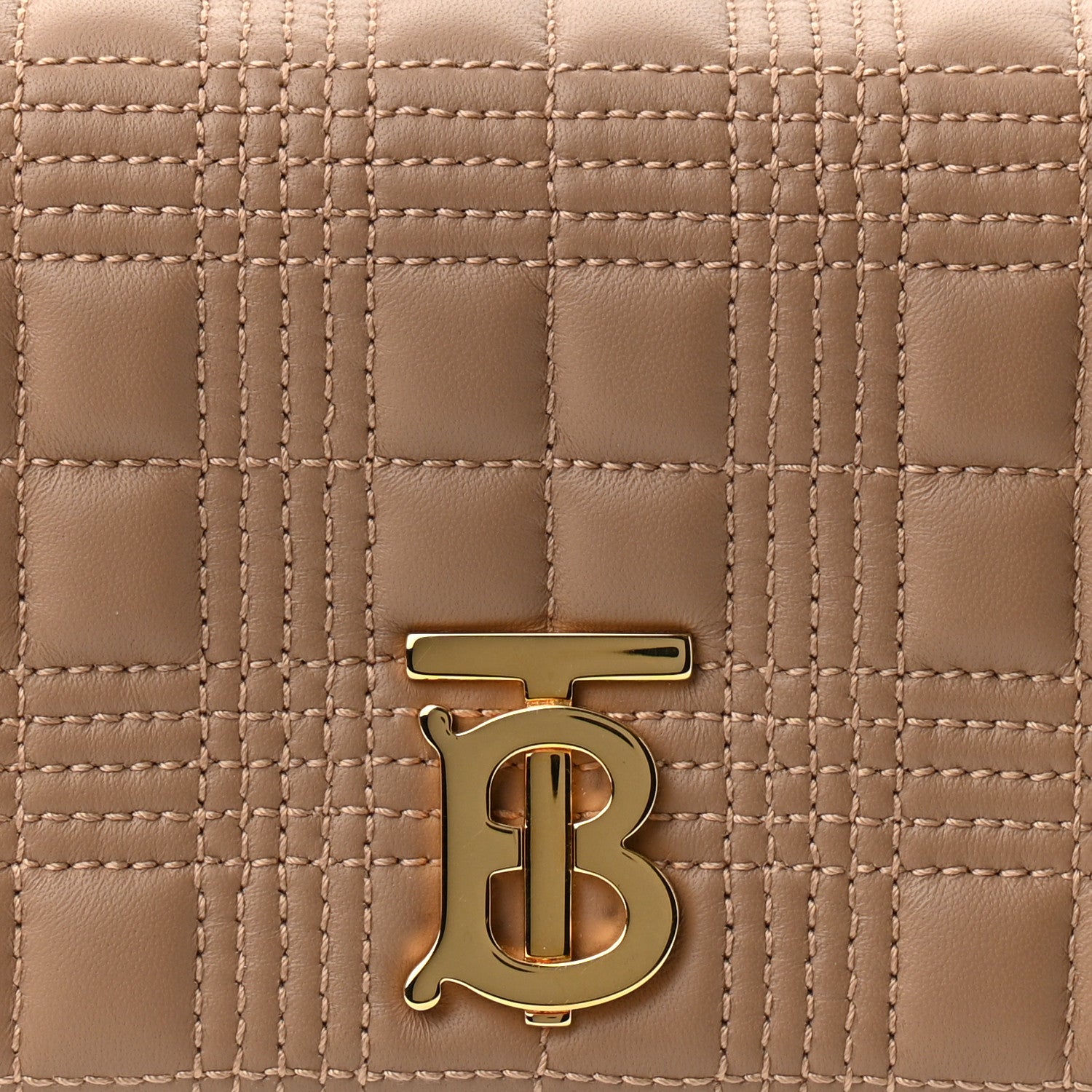 Burberry Lambskin Quilted Lola Belt Bag Camel 8 of 10
