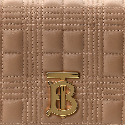 Burberry Lambskin Quilted Lola Belt Bag Camel 8 of 10