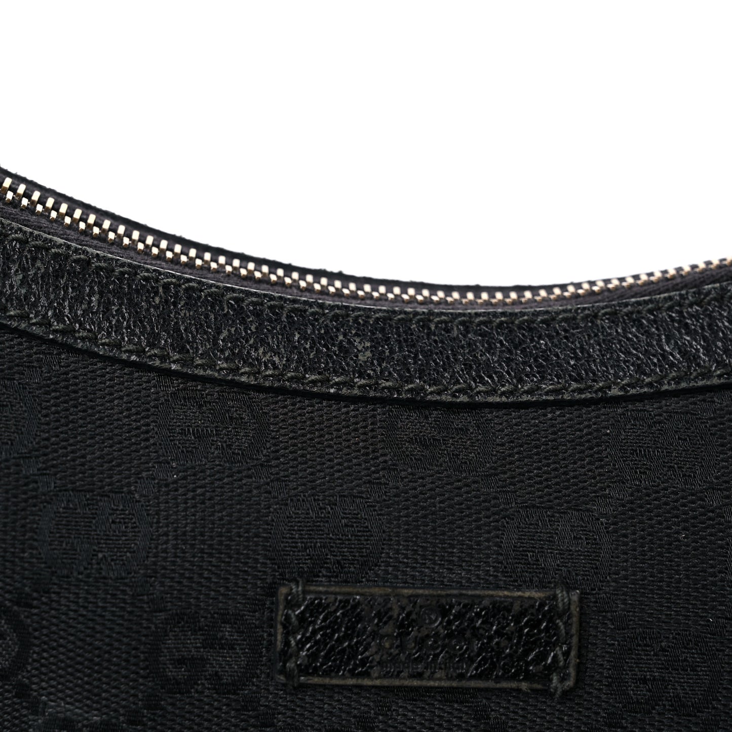 Monogram Web Medium Half Moon Hobo Black