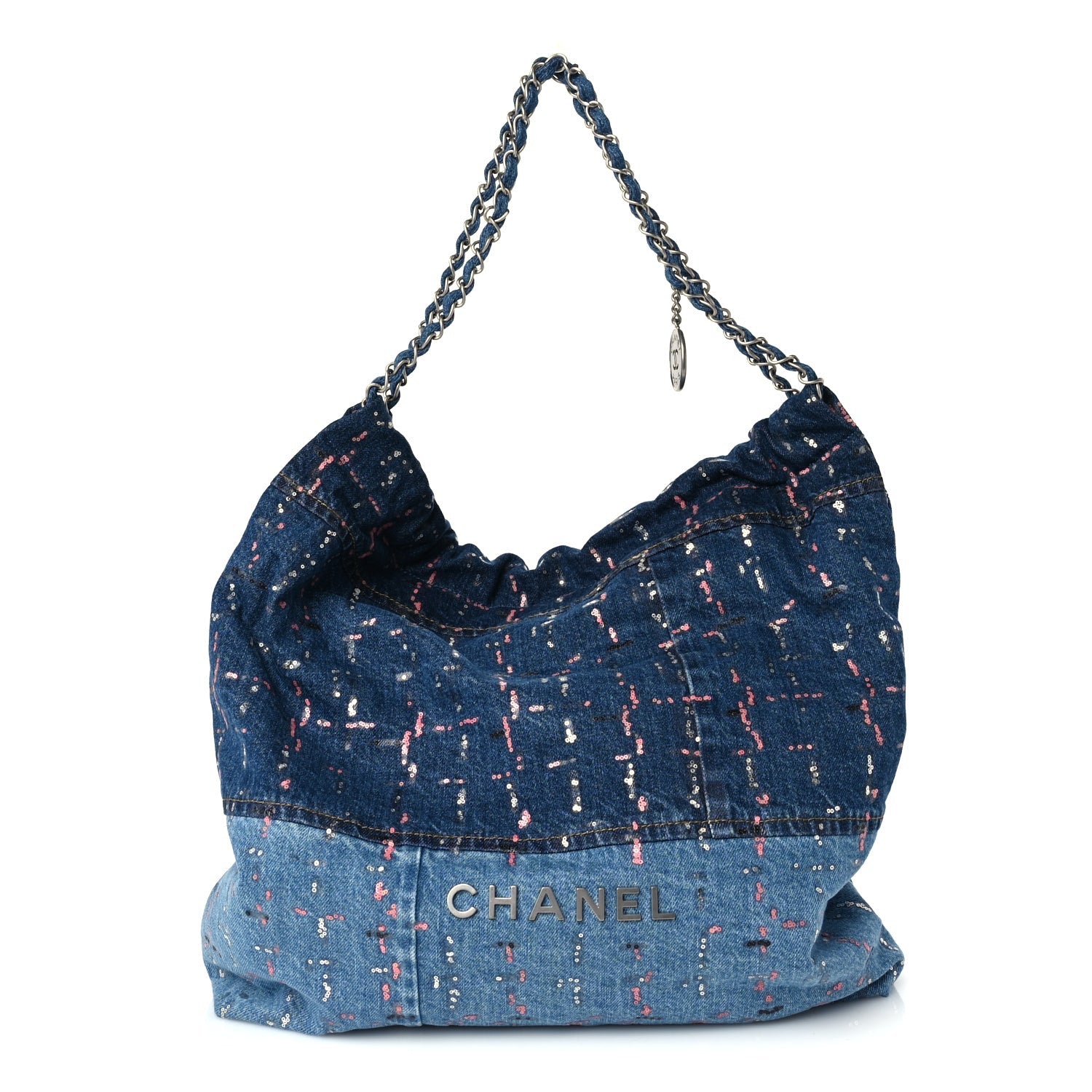Chanel Denim Sequin  22 Blue 1 of 9