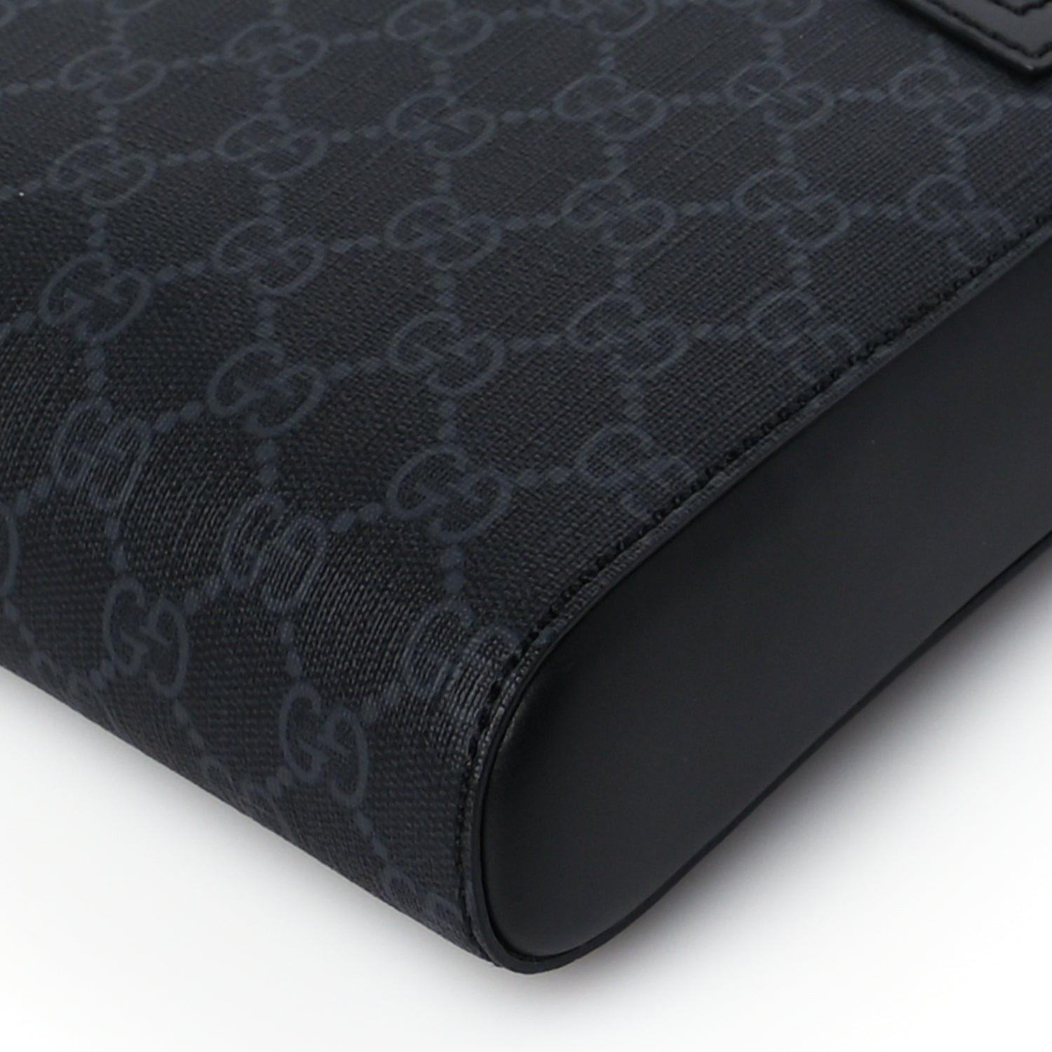 Gucci GG Supreme Monogram Web Small Flat Messenger Bag Black Grey 8 of 8