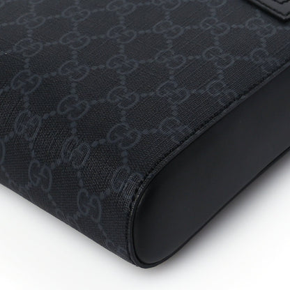 Gucci GG Supreme Monogram Web Small Flat Messenger Bag Black Grey 8 of 8