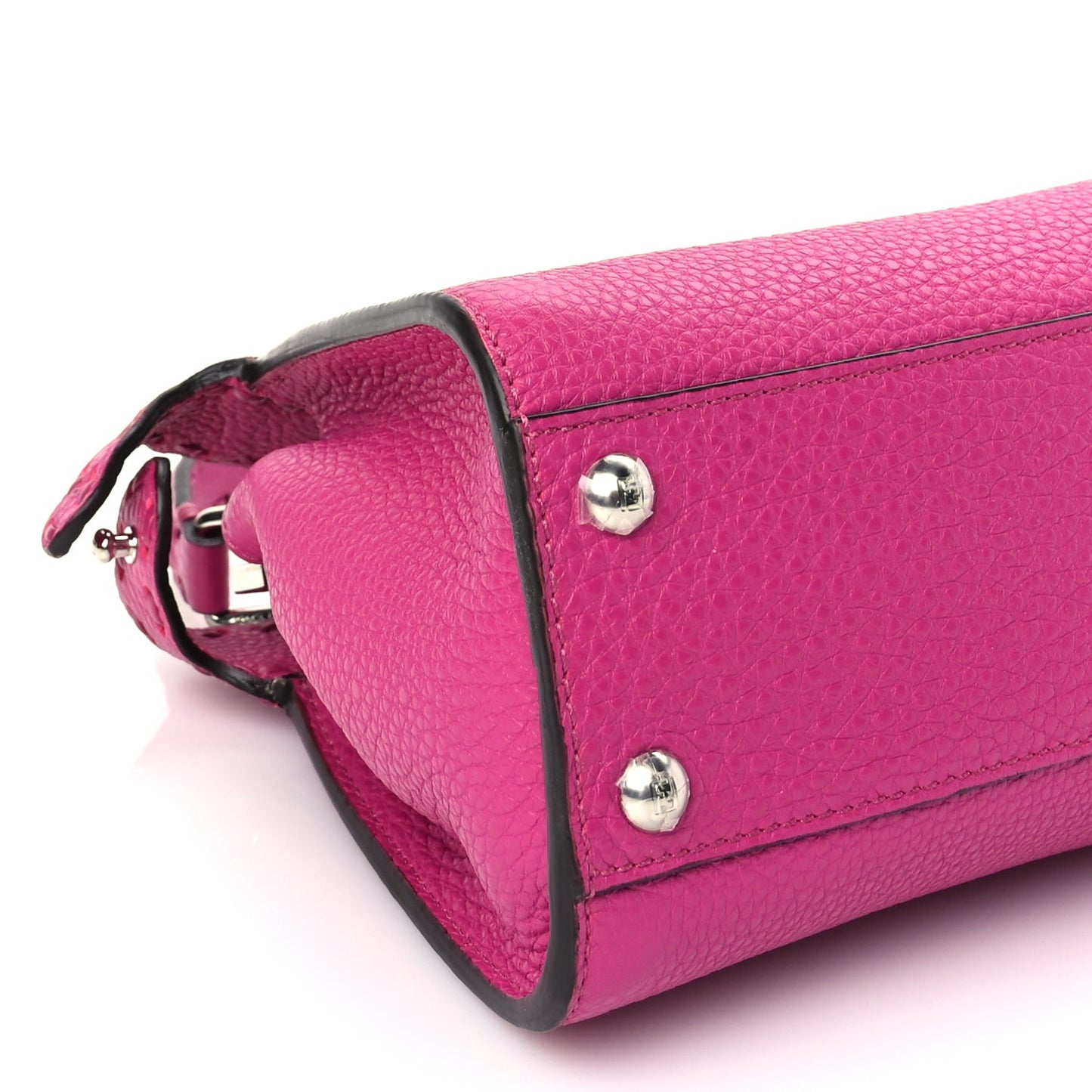 Cuoio Romano Selleria Mini Peekaboo Iconic Satchel Fuxia