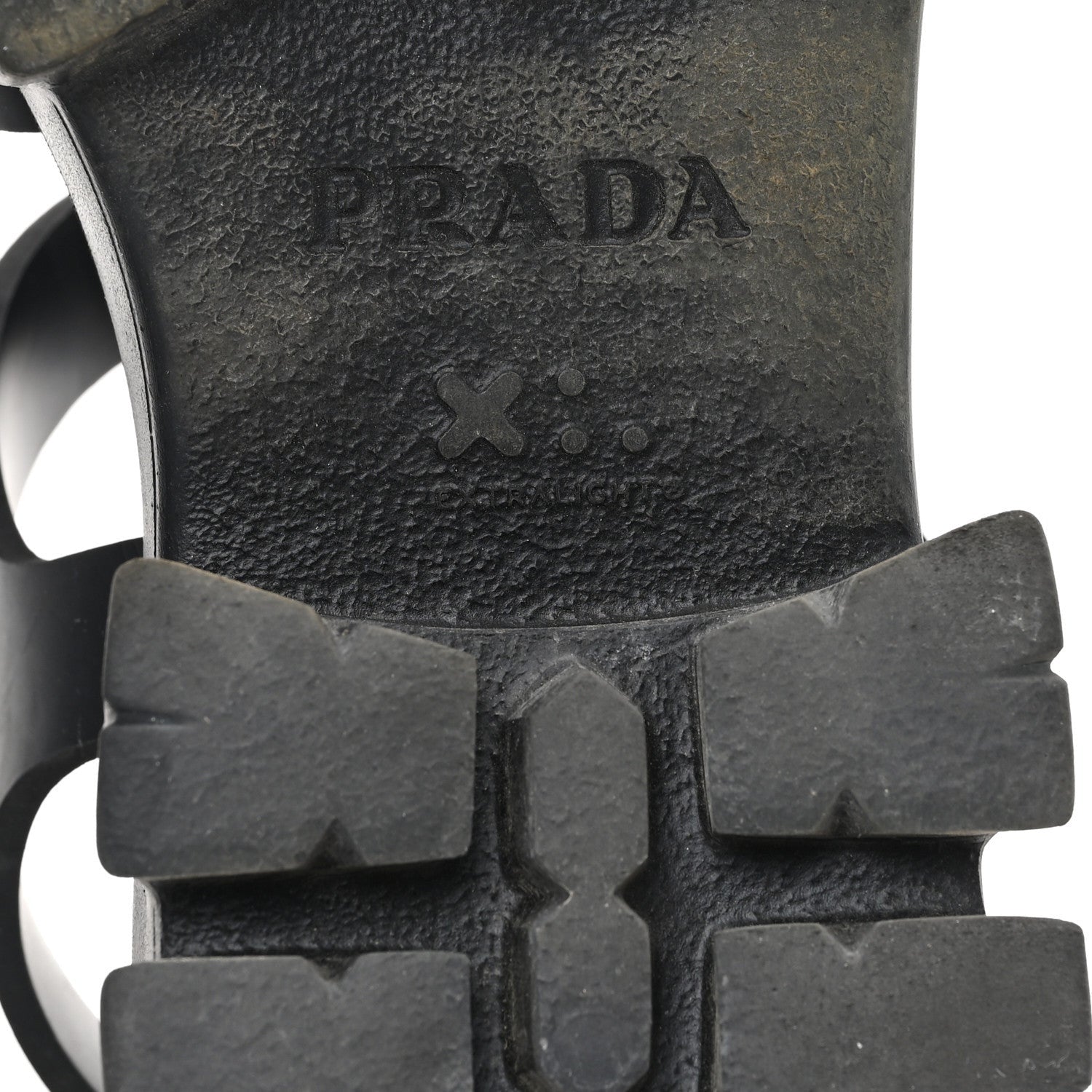 Prada Foam Rubber Triangle Logo Monolith 55mm Cage Sandals 39 Black 7 of 7