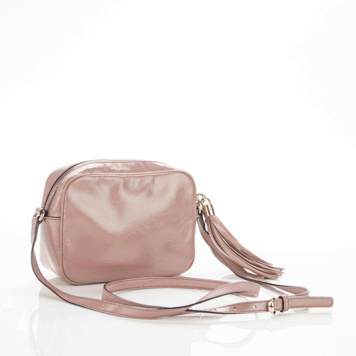 Vernice Naplack Small Soho Disco Bag Dark Cipria
