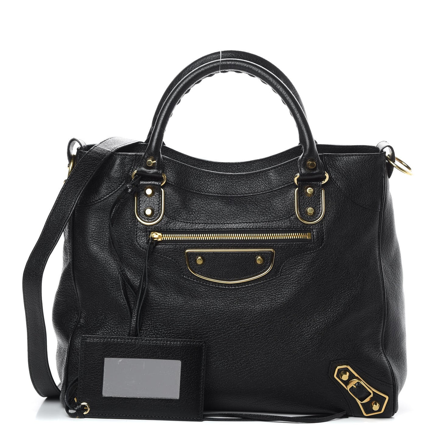 Chevre Gold Metallic Edge Hardware Velo Black