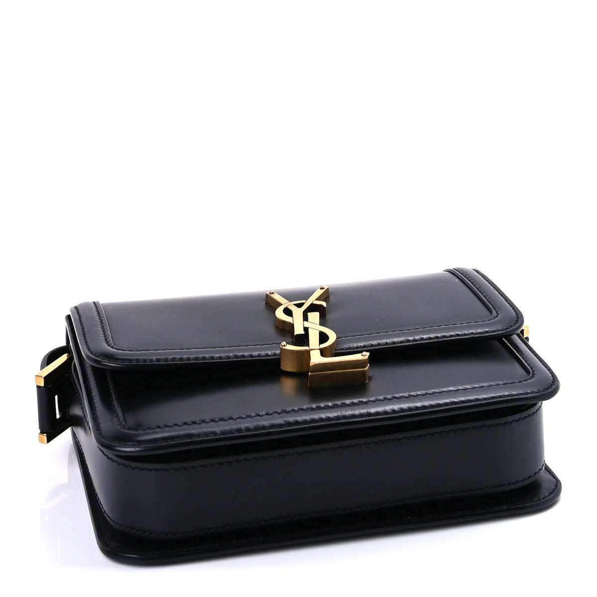 Smooth Calfskin Small Solferino Satchel Black