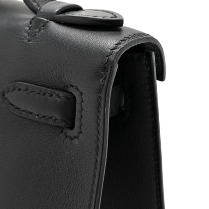 Hermes Swift Kelly Pochette Clutch Black 11 of 13