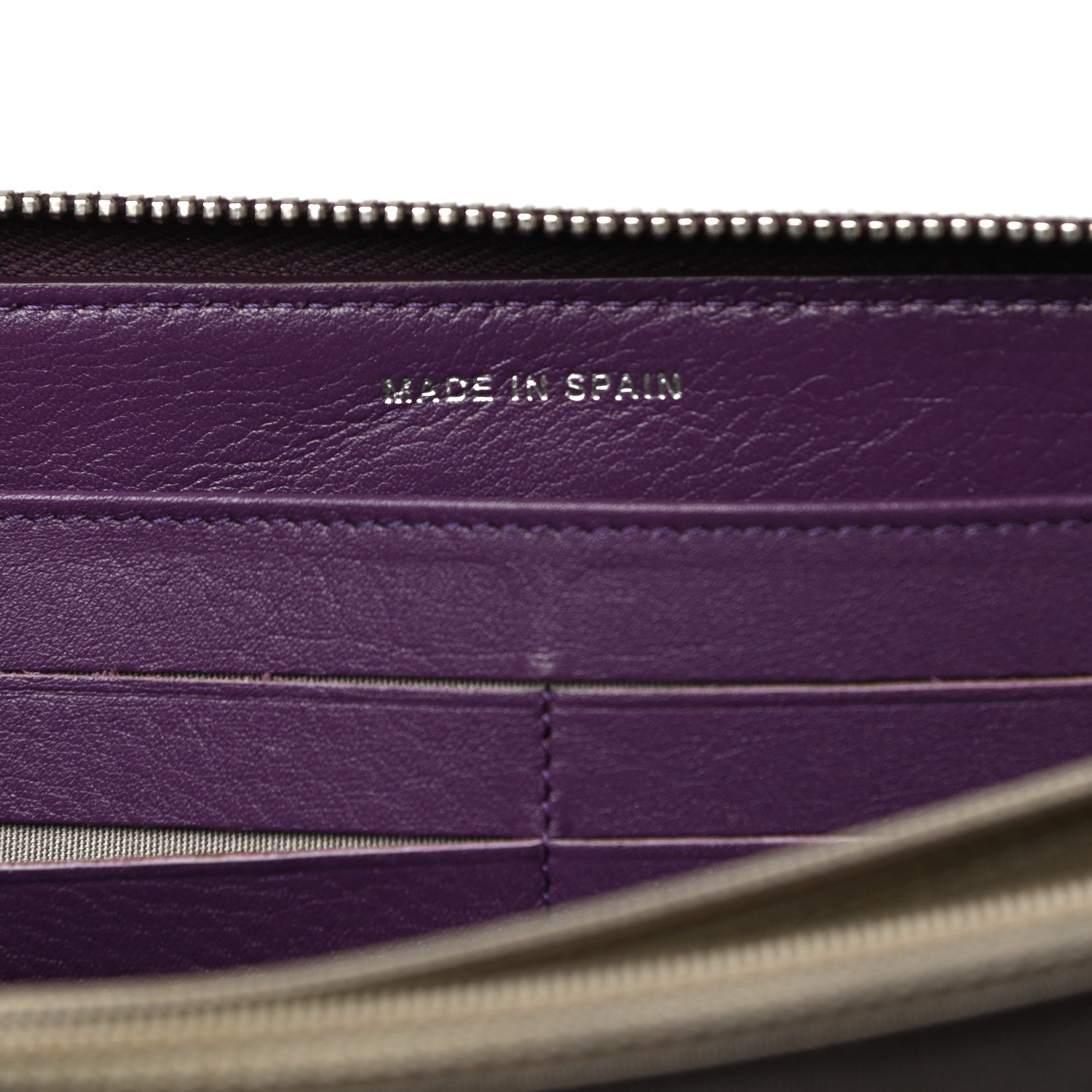 Chanel Patent Quilted Brilliant Zip Around Wallet Purple 7 of 11