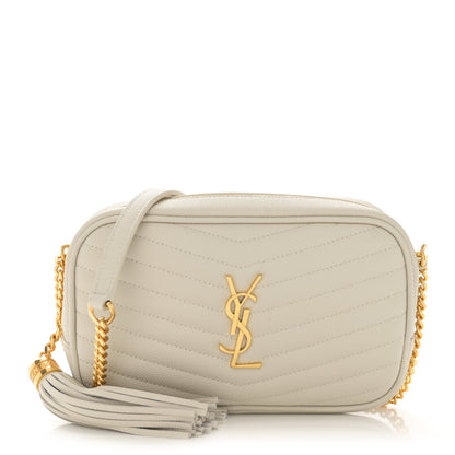Saint Laurent Grain De Poudre Matelasse Monogram Mini Lou Camera Bag Crema Soft 1 of 11