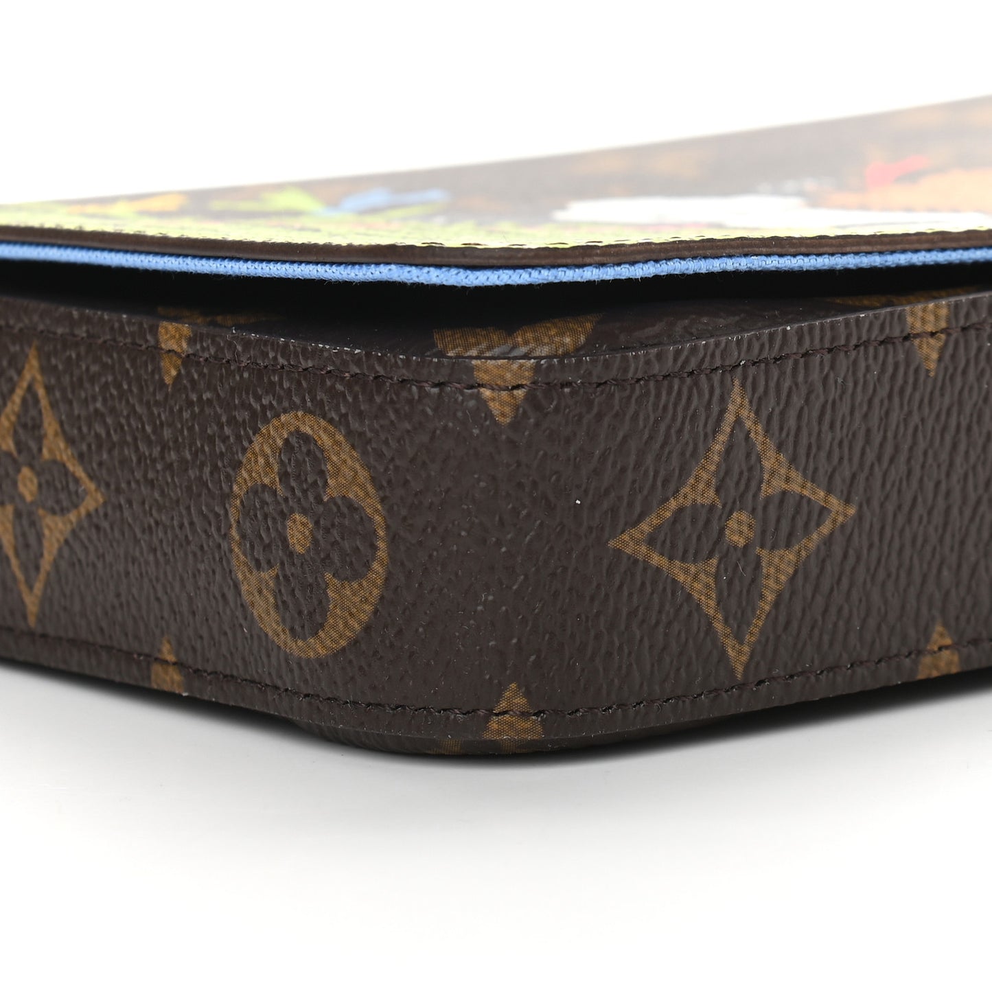 Monogram 2021 Christmas Animation China Wall Pochette Felicie Chain Wallet Myosotis Blue