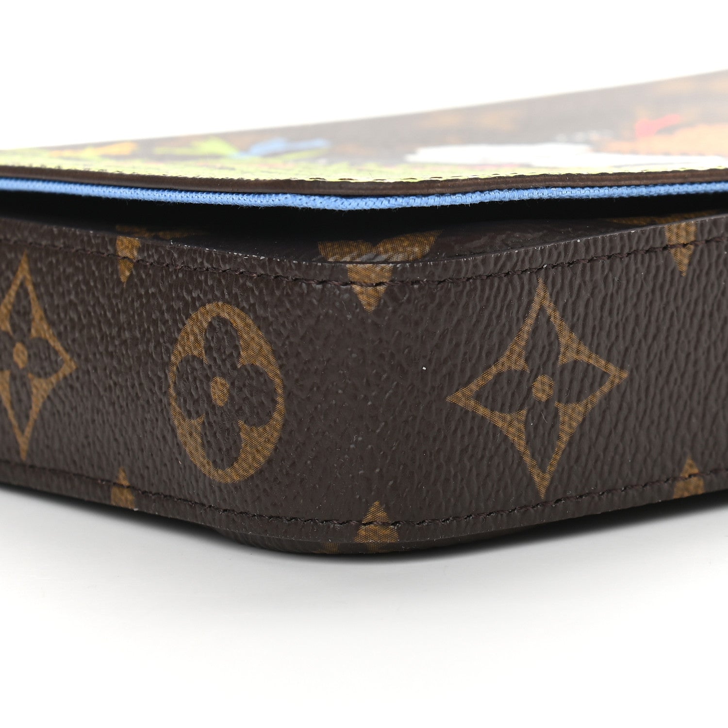 Louis Vuitton Monogram 2021 Christmas Animation China Wall Pochette Felicie Chain Wallet Myosotis Blue 8 of 9