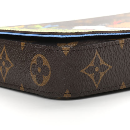 Louis Vuitton Monogram 2021 Christmas Animation China Wall Pochette Felicie Chain Wallet Myosotis Blue 8 of 9