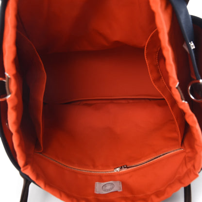 Hermes Toile Sac De Pansage Groom Bleu Navy Feu 5 of 13