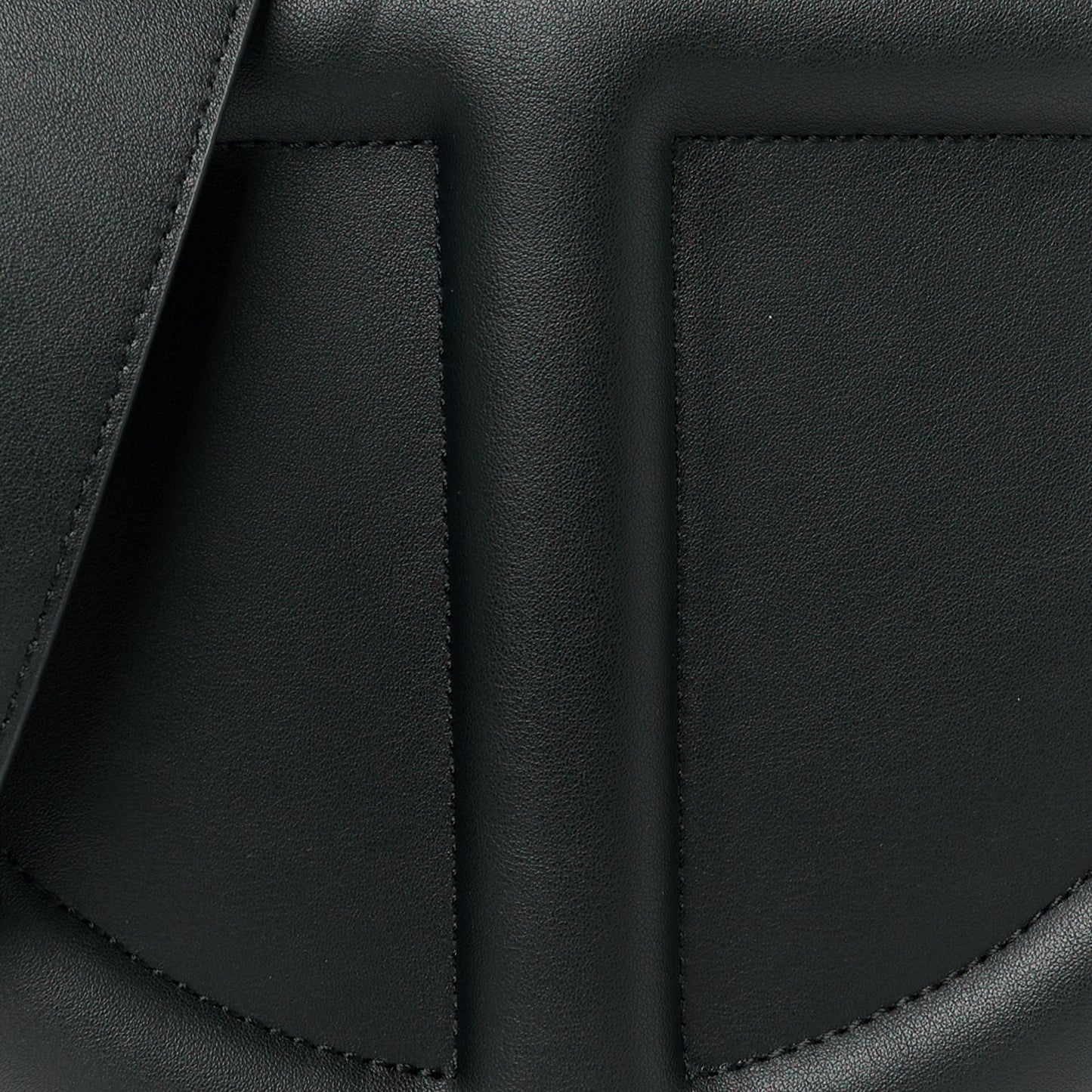 Vegan Leather Round Circle Bag Black