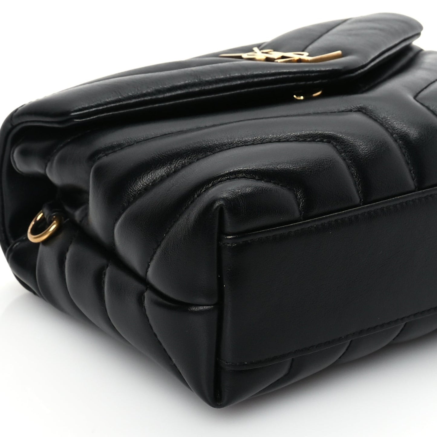 Calfskin Y Quilted Monogram Toy Loulou Crossbody Satchel Black