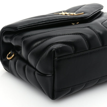 Saint Laurent Calfskin Y Quilted Monogram Toy Loulou Crossbody Satchel Black 7 of 8