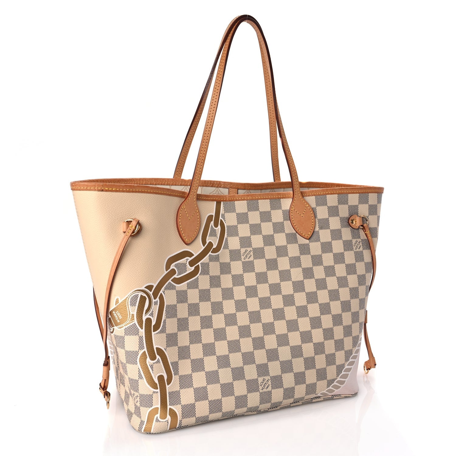 Louis Vuitton Damier Azur Nautical Neverfull MM 3 of 9