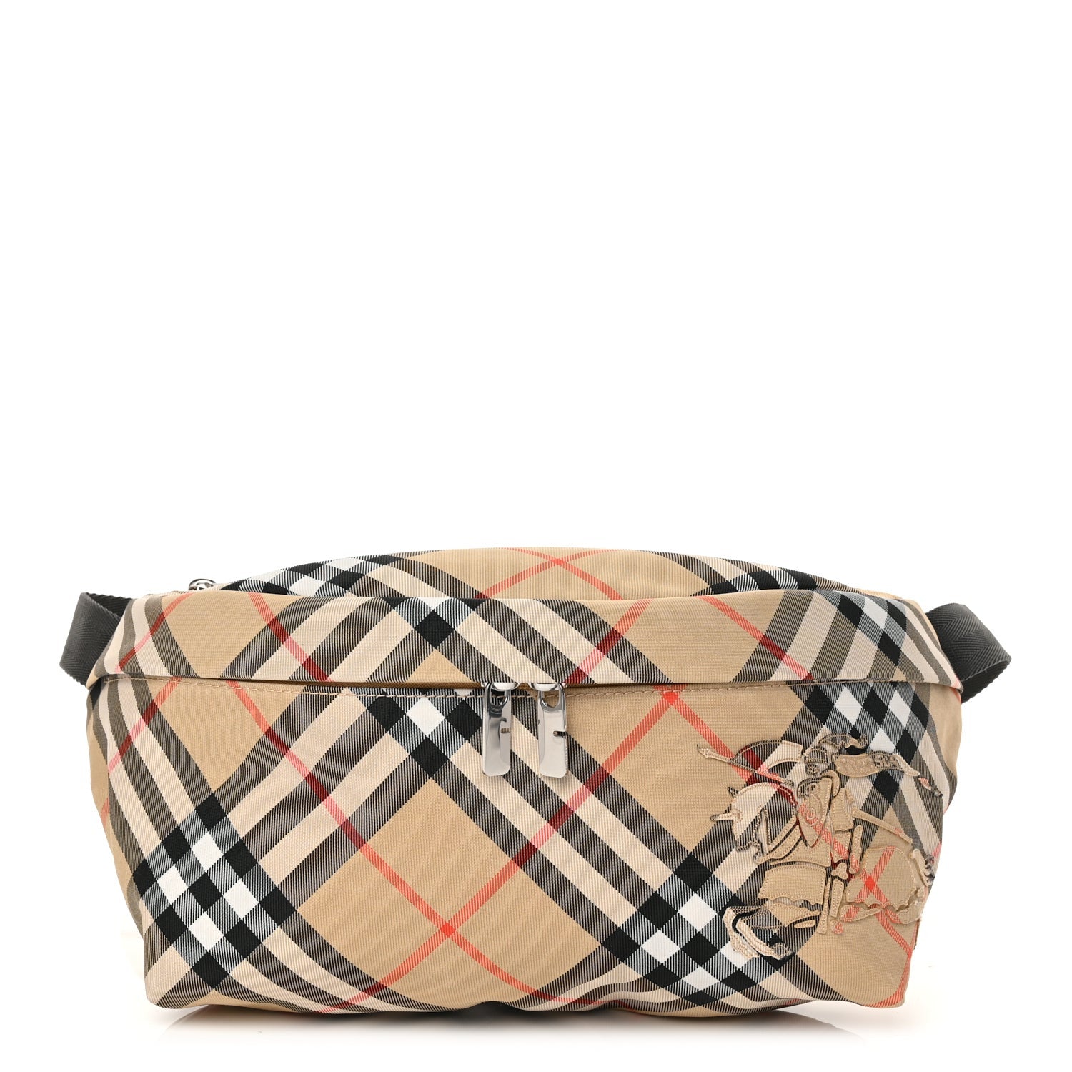 Burberry Canvas Check Belt Bag Black Sand Sand 1 of 8