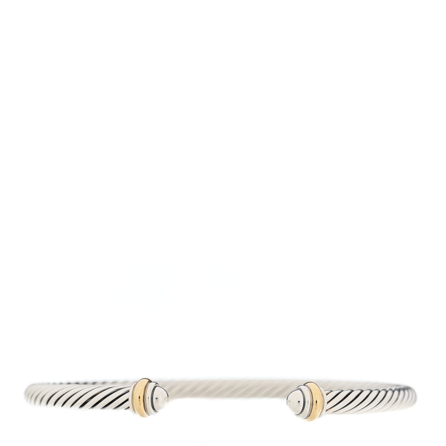 Sterling Silver 18K Yellow Gold 4mm Cable Classics Bracelet