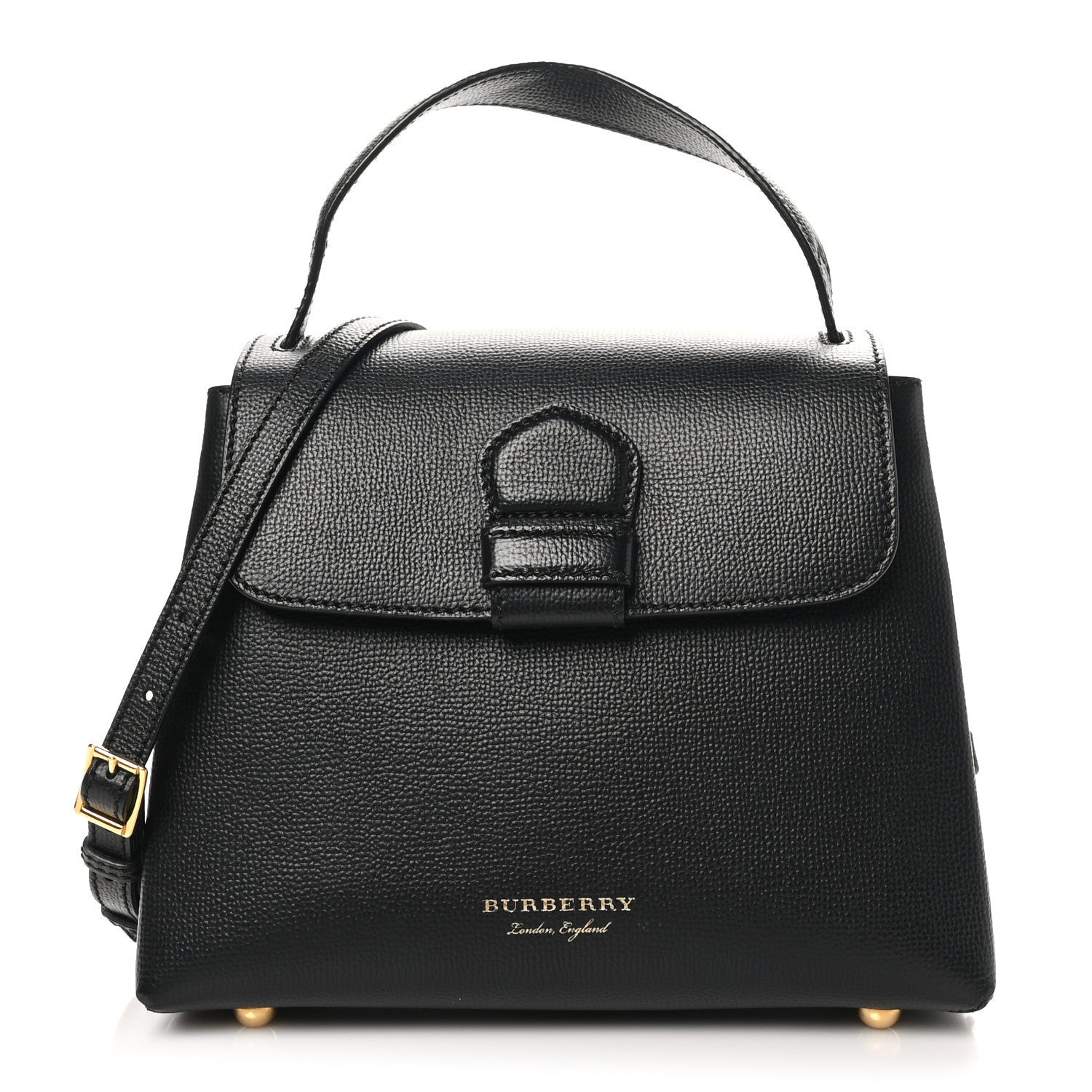 Burberry Derby Calfskin House Check Small Camberley Black 1 of 7