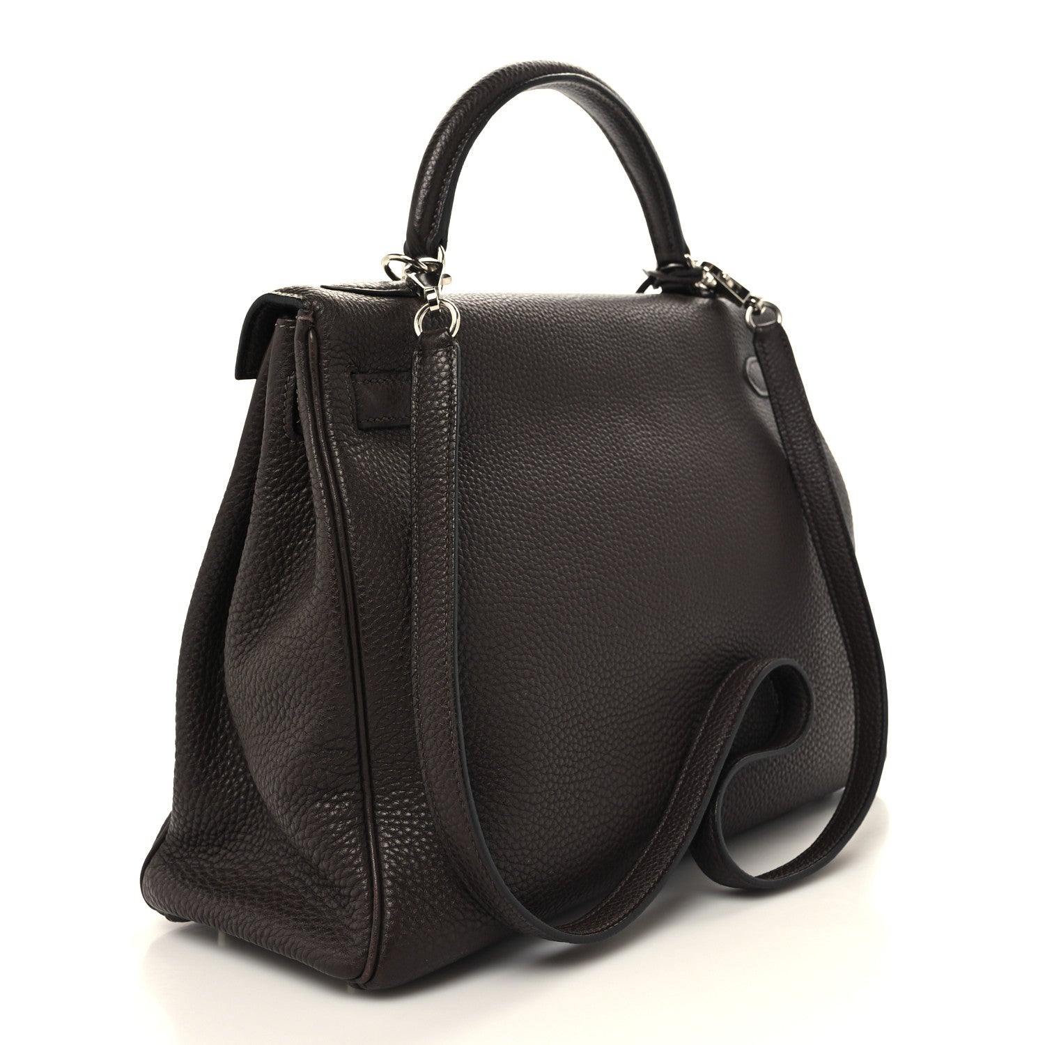 Hermes Togo Kelly Retourne 32 Chocolate 3 of 12