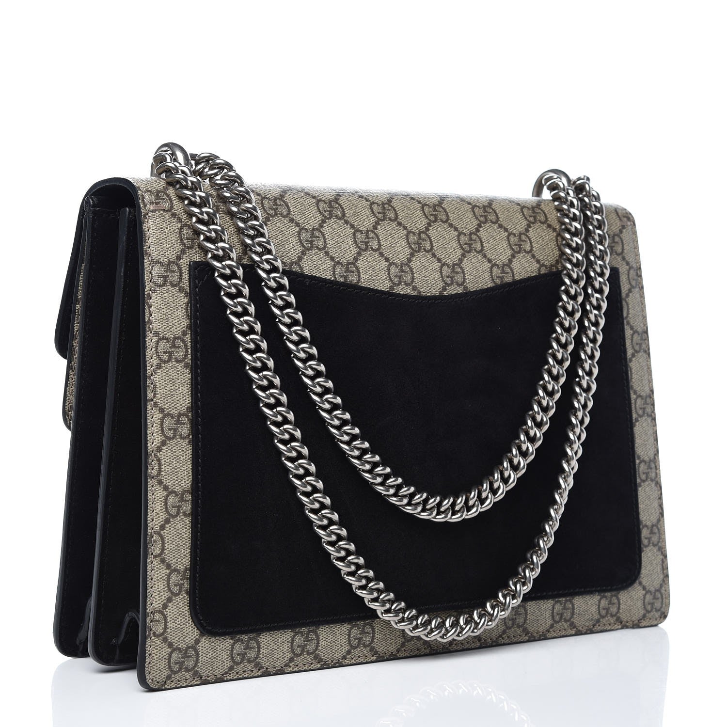Gucci GG Supreme Monogram Medium Dionysus Shoulder Bag Black 4 of 9