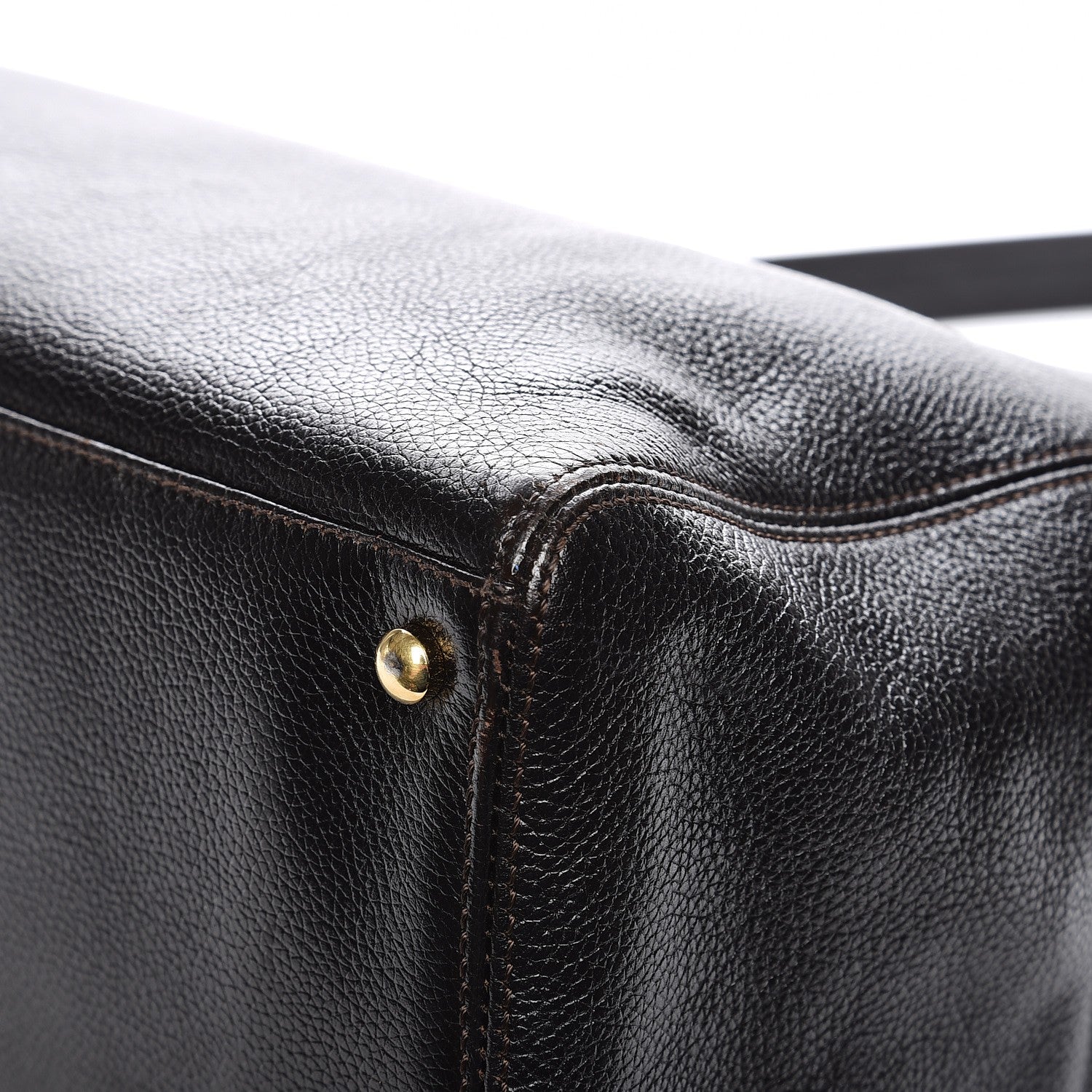 Chanel Calfskin Cerf Executive Shopper Tote Dark Brown 18 of 18