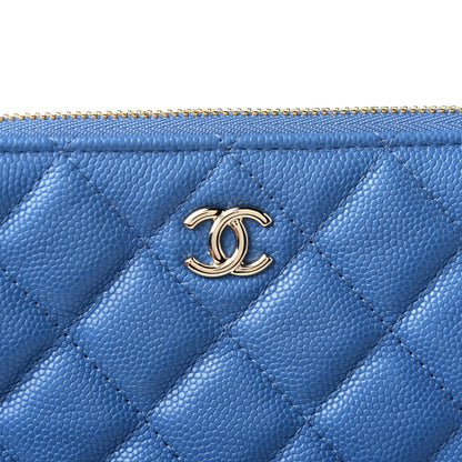 Chanel Caviar Quilted Small Pouch Blue 4 of 4