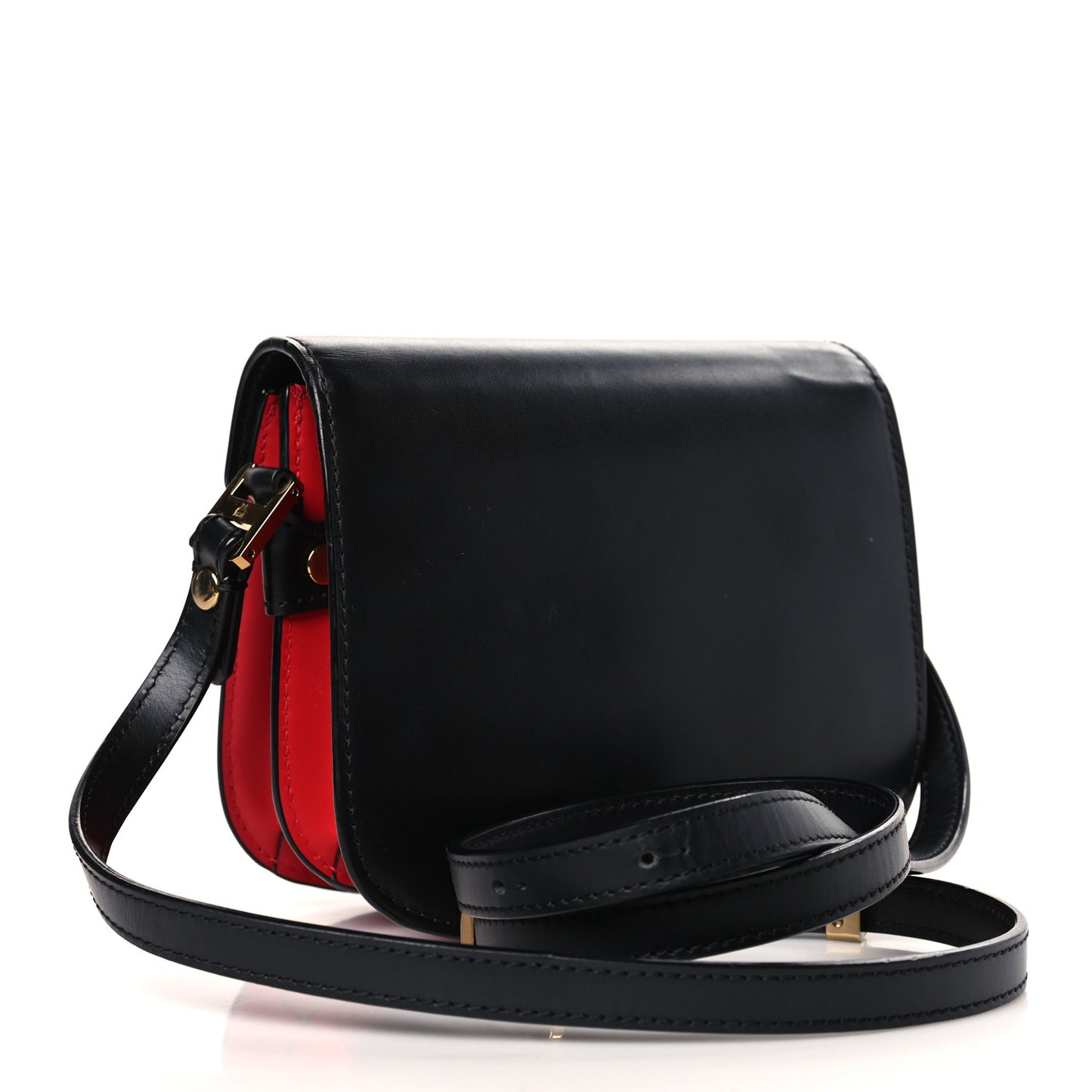 Calfskin Mini Patricia Crossbody Bag Red Black