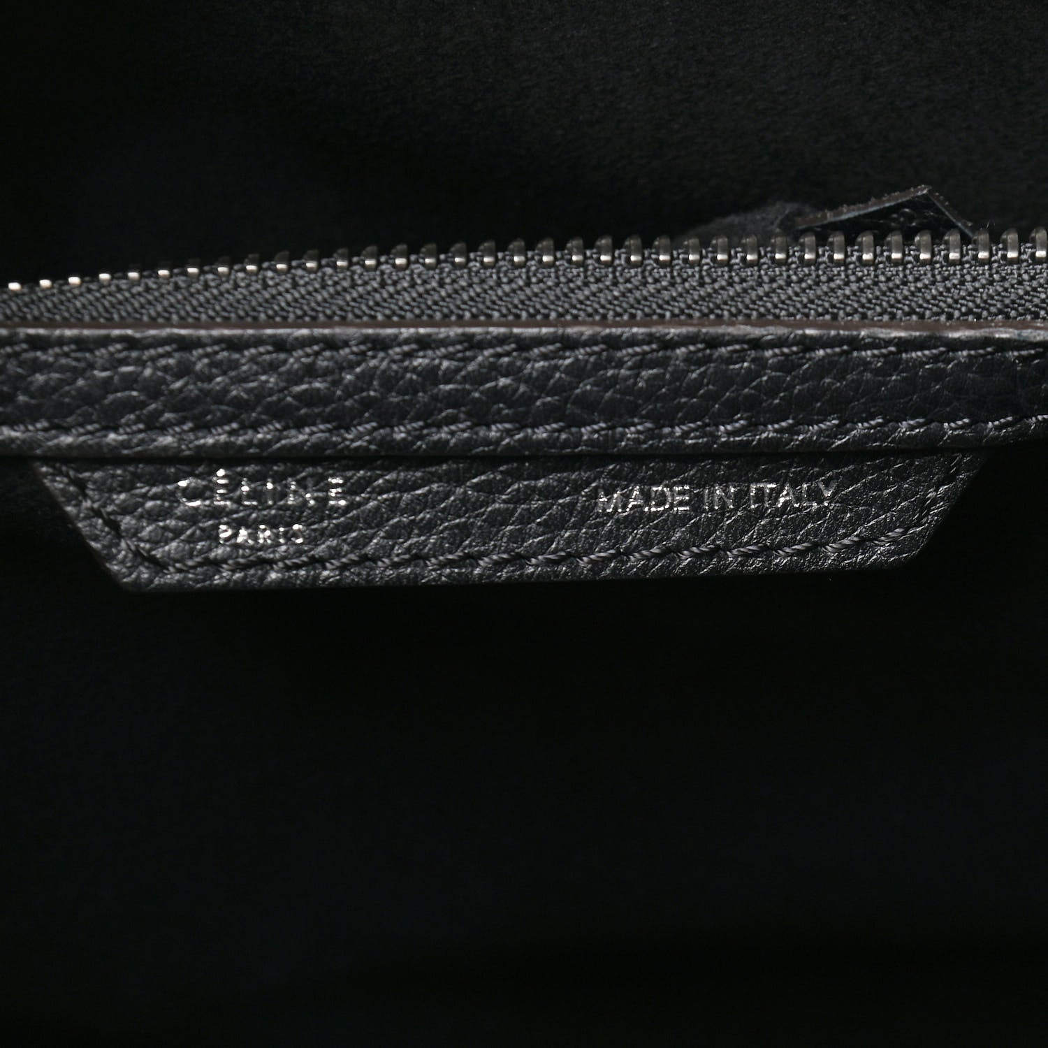 Celine Drummed Calfskin Mini Luggage Black 6 of 9