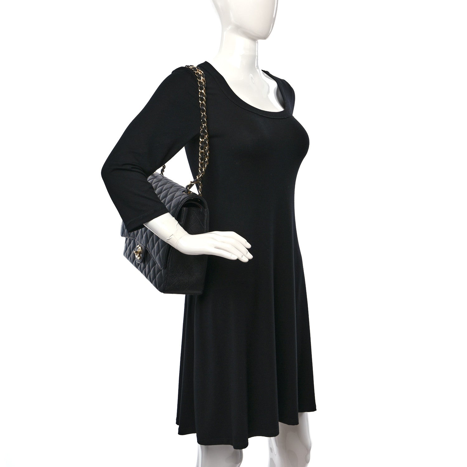 Chanel Caviar Quilted Maxi Double Flap Black 2 of 13