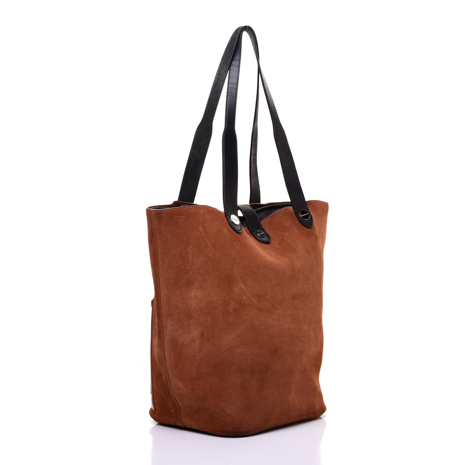 Alexander Wang Suede Calfskin Mason Tote Brown Black 3 of 12
